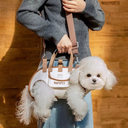 お出かけ時の移動負担に｜2WAY犬用キャリーバッグ＆ハーネス — 肩掛け・背負い・手持ちで使える多機能設計