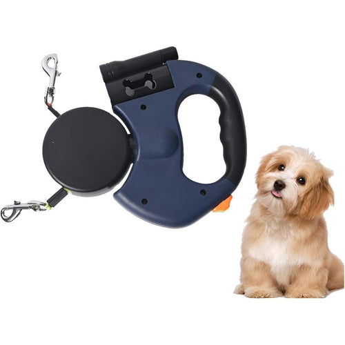 2匹散歩の絡まりストレスに｜犬用ダブルリード — 360°回転＆距離調整で引っ張られにくい設計